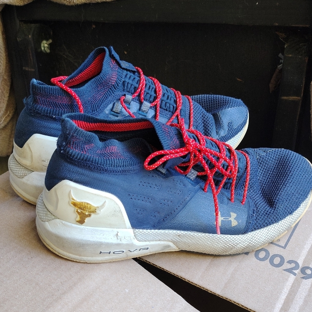 Under Armour Navy Sneakers with Red Accents
